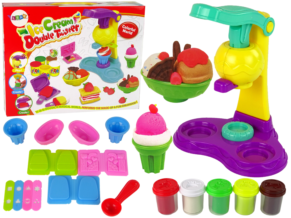 Ice Cream Double Twister Color Clay Play Dough Kit