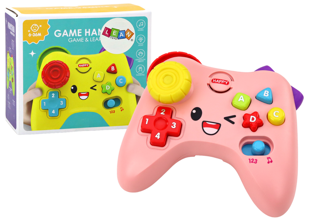 Interactive Pad Educational Console Lights Sounds Pink