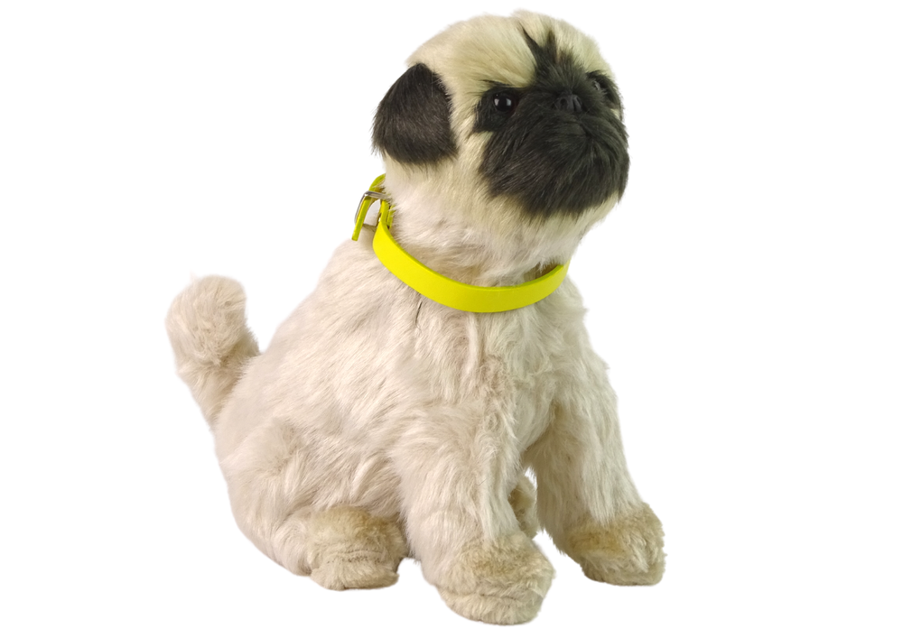 Interactive Plush Dog Soft fur Breed Mops