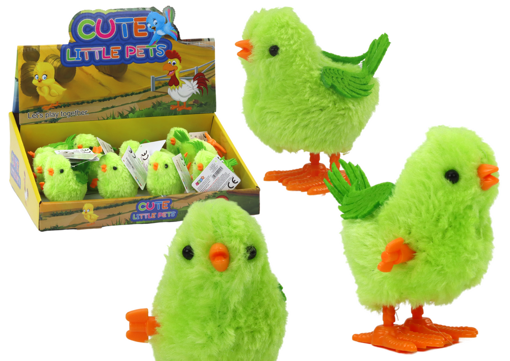 Jumping Chicken Toy Wind-Up Figurine Green