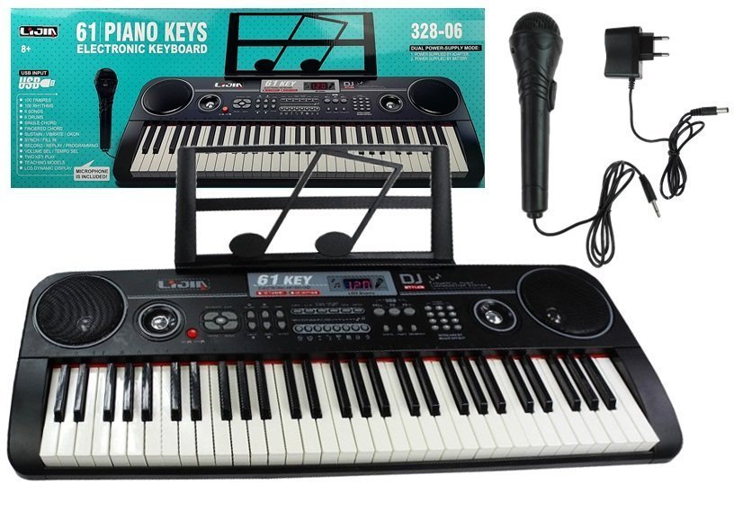 Keyboard 328-06 + Adapter Microphone Music Stand