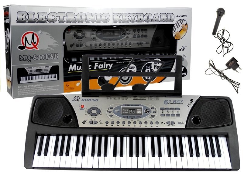 Keyboard MQ-810 MP3 with Microphone 61 Keys