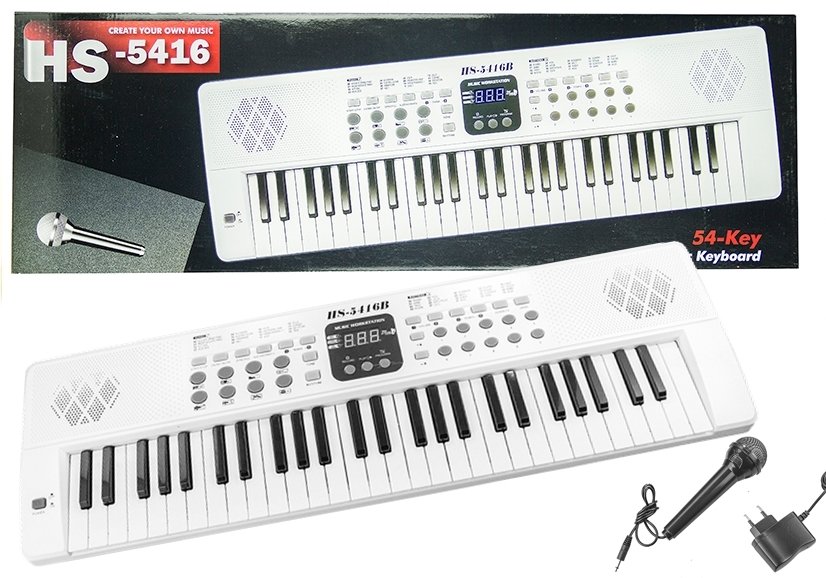 Keyboard Organs HS5416 54 Keys White 70 cm