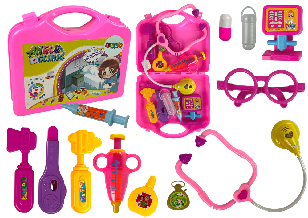 Little Doctor Set Case Pink Stethoscope