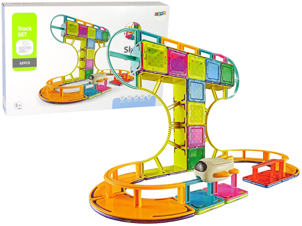 Magnetic Construction Blocks Sky Track 62 Pieces