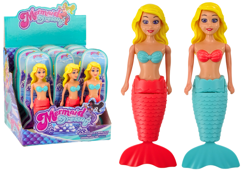 Mermaid Bath Wind Up Water Floating Turquoise Pink Doll MIX