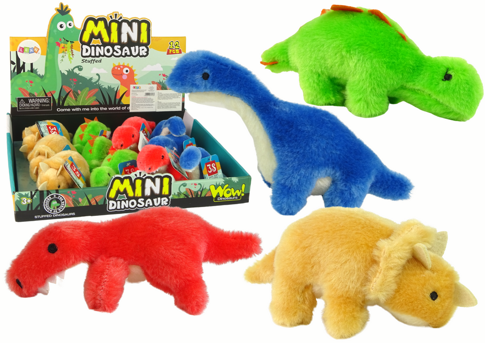 Mini Plush Animal Dinosaur 4 Species