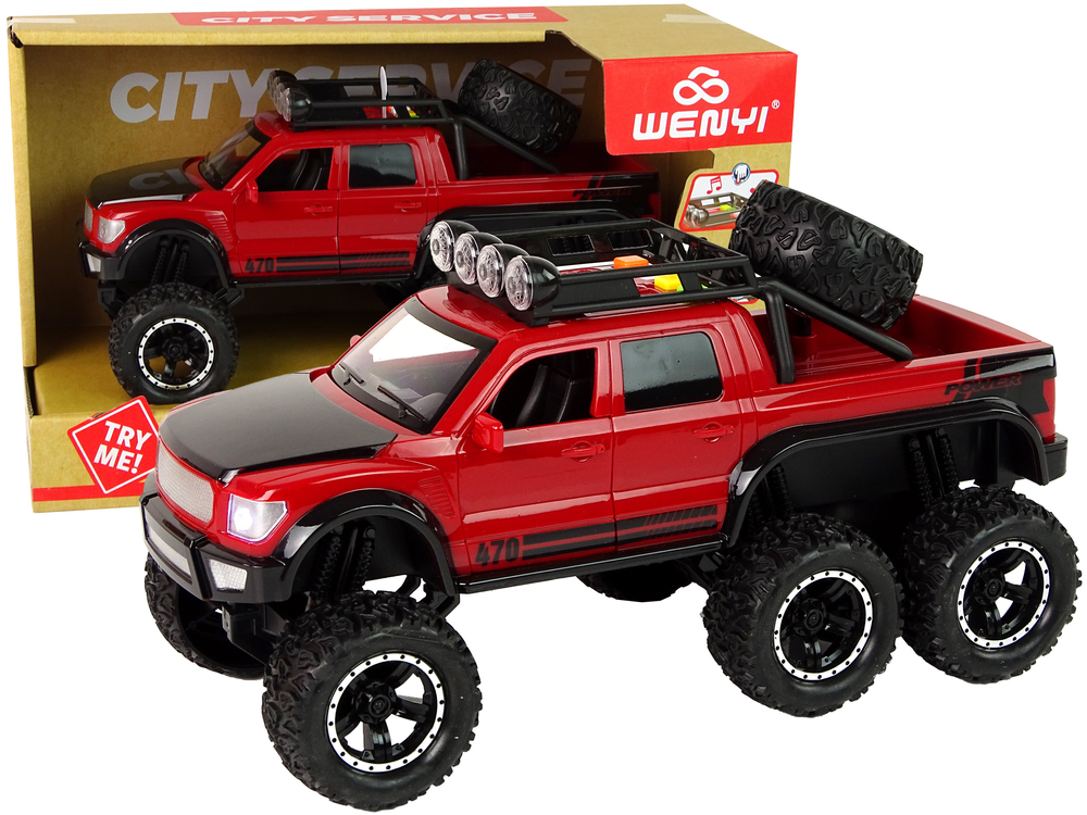 Off-Road Car Friction Drive Big Wheels 1:16 Red