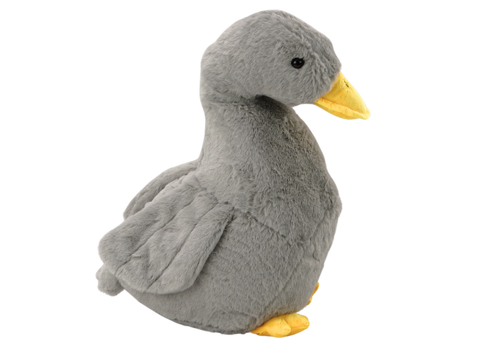 Plush Goose Mascot Gray Cuddly Plush Duck 40 cm