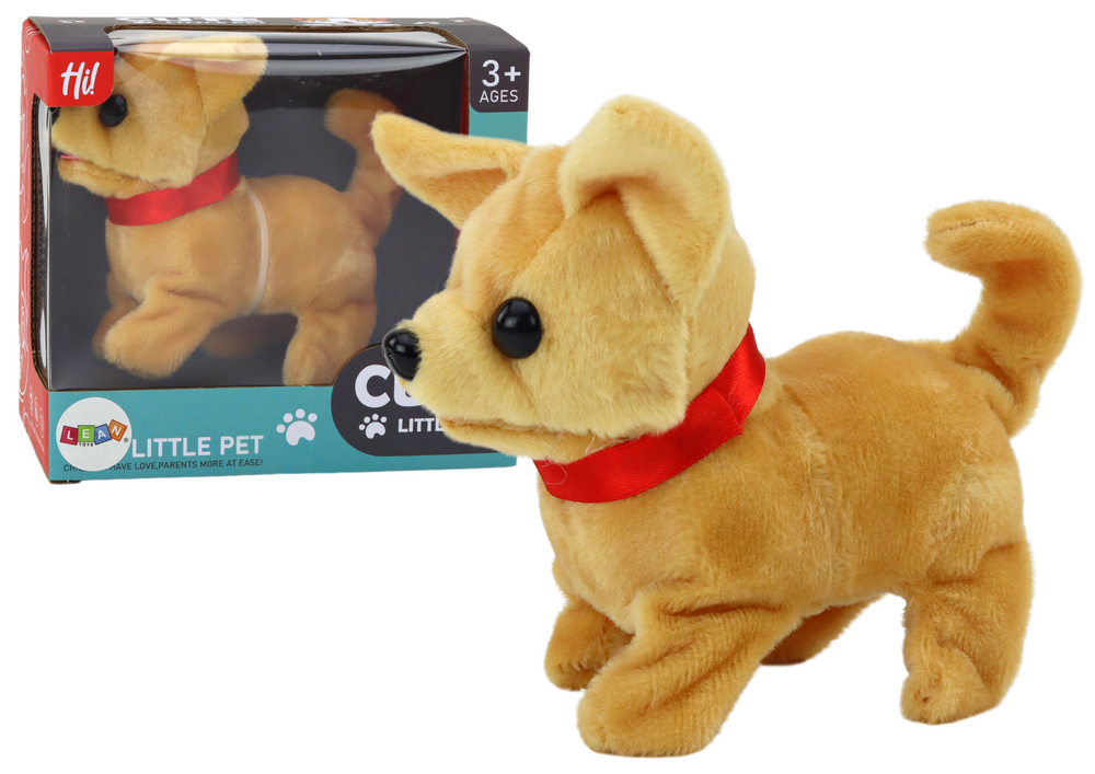 Plush Interactive Dog Animal Beige