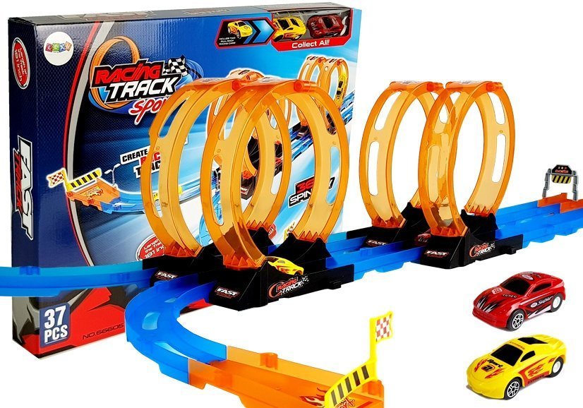 Race Track with 4 Loops, Two 181 cm Cars