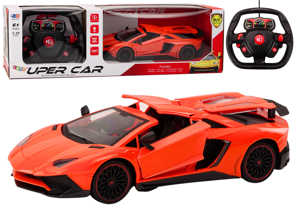 RC Sports Car 1:12 Opening Doors Orange