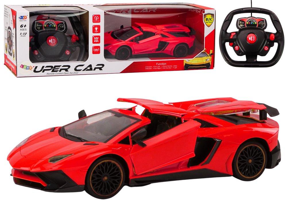 RC Sports Car 1:12 Opening Doors Red