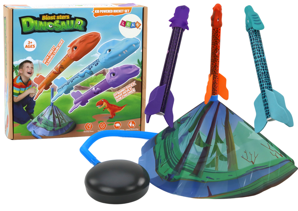 Rocket Launcher Game Dinosaurs Forest Colorful Push Up