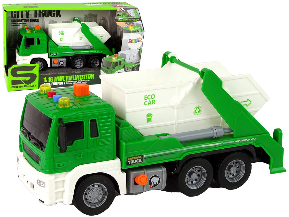 Rubbish truck Segregation Green friction Drive 1:16