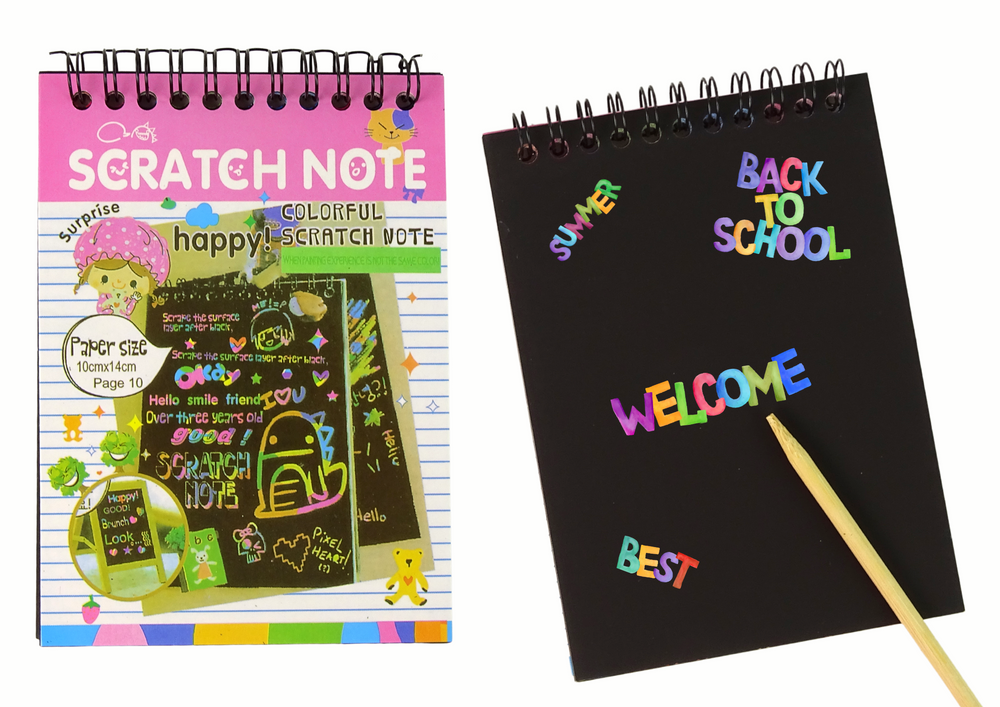 Scratchboard Notes For Kids Pink