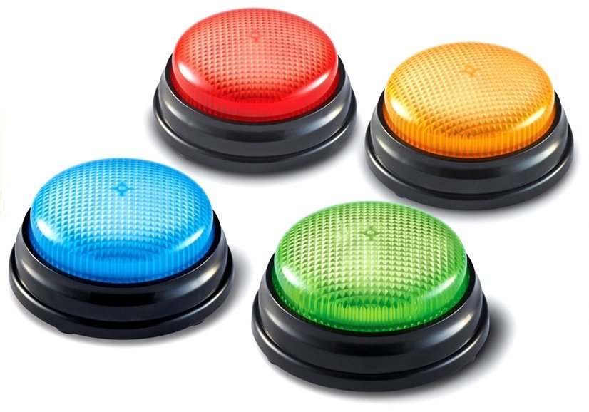 Set Buzzers 4 Lights Light Sound 4 Colours