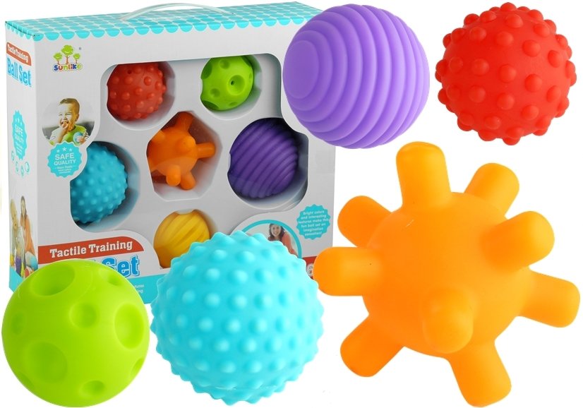 Set for a Baby Sensory Balls 6 pieces