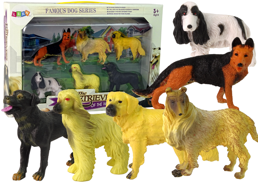 Set of 6 Figures  Purebred Dogs Famous Dog of the World