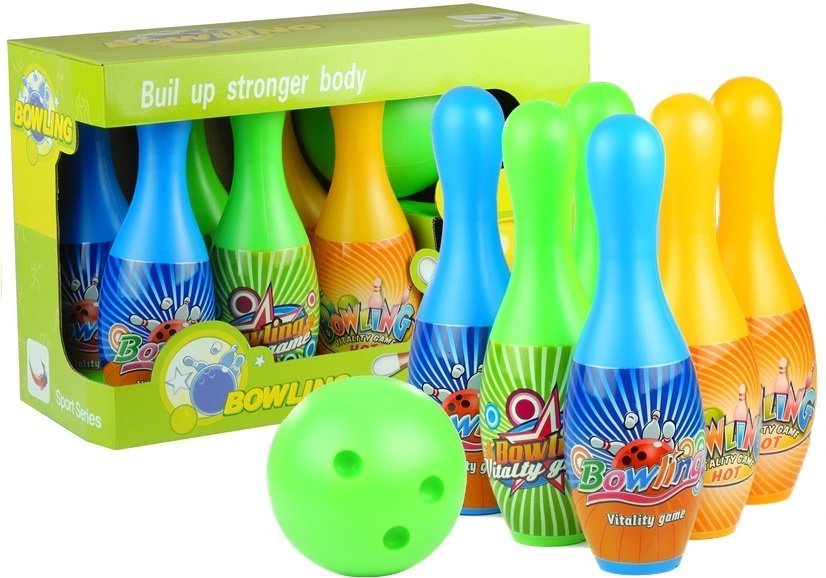 Set to Bowling 6 Bowling Pins + Bowling Ball Sport Game