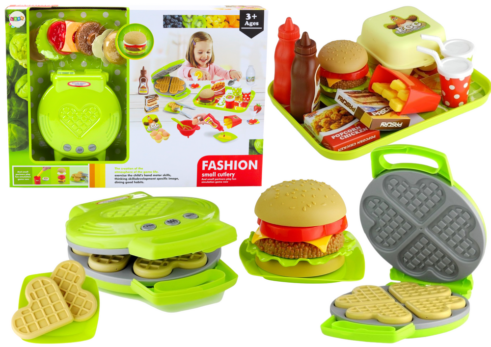 Set To Make Fast-Food and Waffles Little Cook Accessories