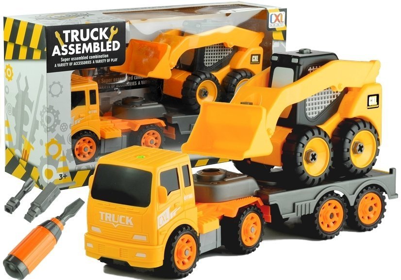 Two Construction Vehicles to Disassemble Tools