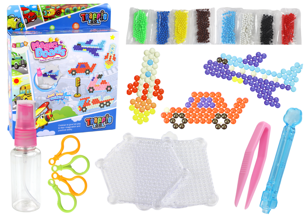 Water Beads Set DIY Magic Beads 8 Colors Means of Transportation