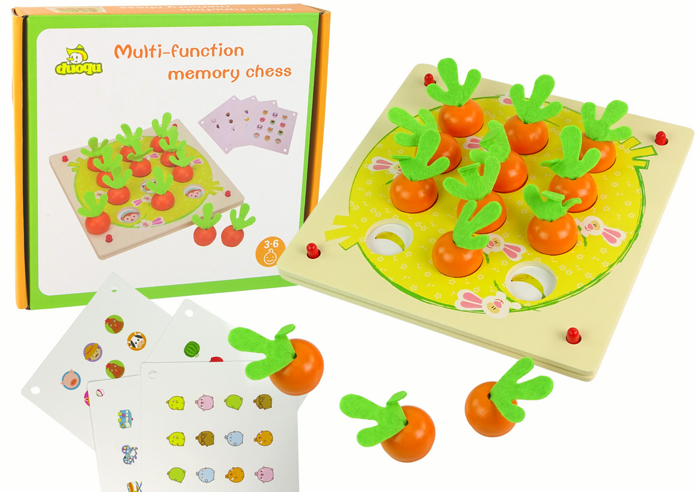 Wooden Carrots Memory Game