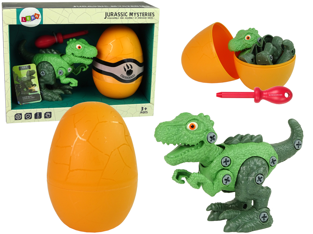 Dinosaur Tyrannosaurus Rex set with Egg DIY Screwdriver Green