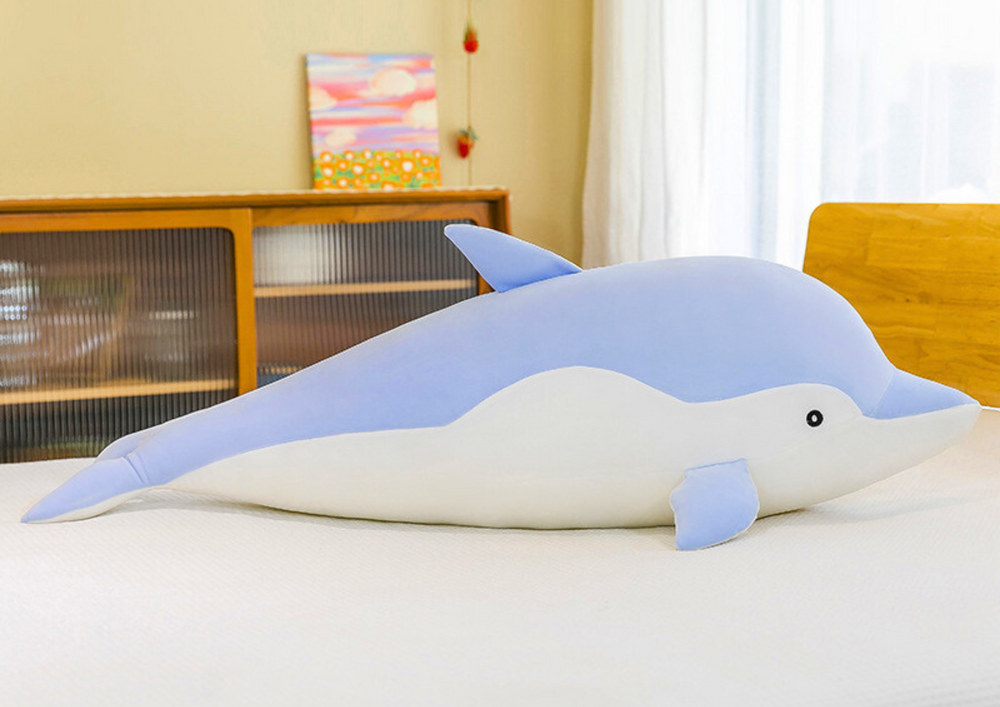 Blue dolphin plush mascot 30 cm