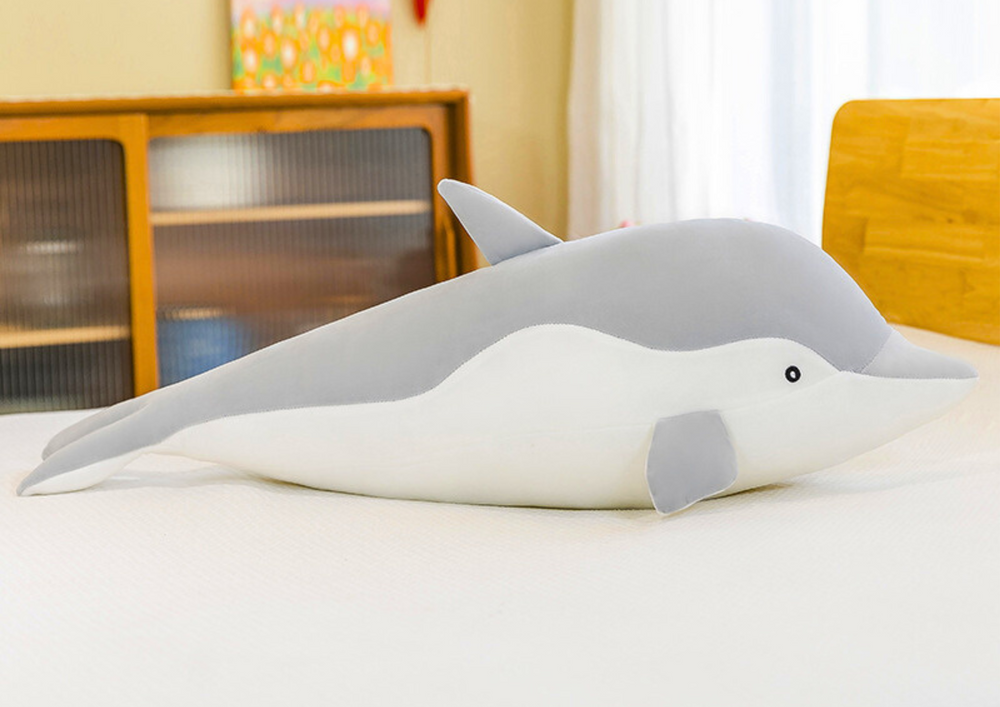 Gray dolphin plush mascot 70 cm