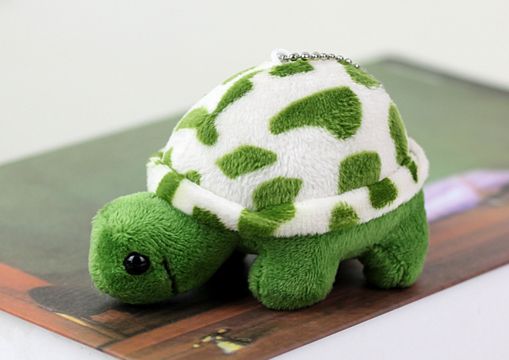 Plush Turtle 10 cm Green Mascot Keychain