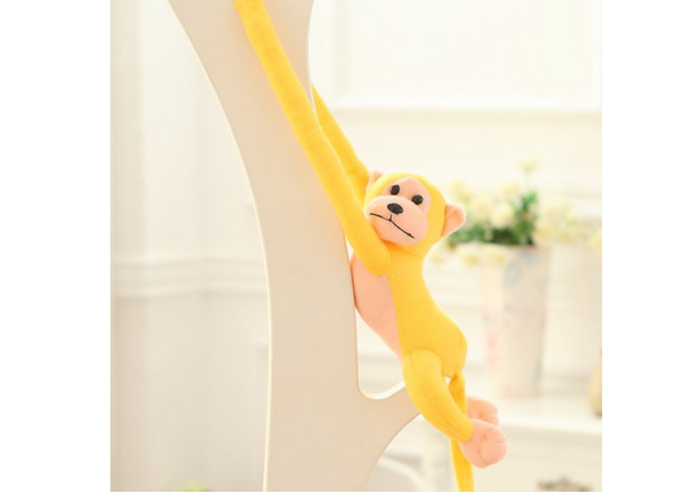 Plush Monkey Mascot with Sound, Yellow 80 cm