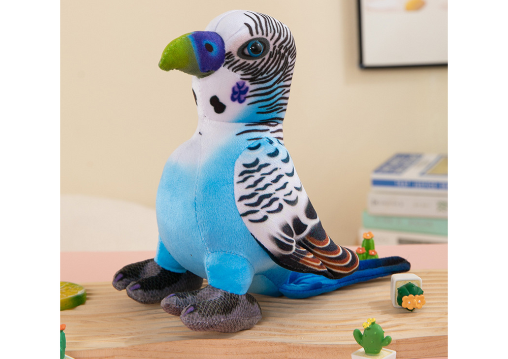 Plush Blue Parrot Mascot 20 cm