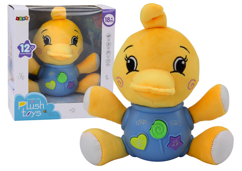 Plush Duck Interactive Plush Yellow Playing 19 cm