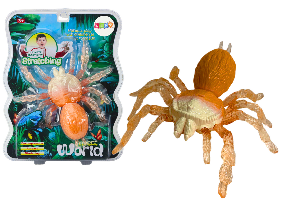 Stretchy Spider Figure Toy for Stretching Orange