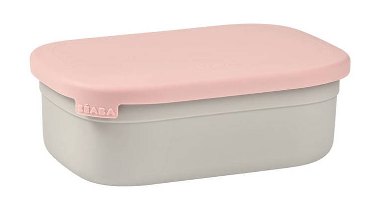 Beaba Lunchbox Ze Stali Nierdzewnej z Pokrywką i Osłoną Powder Pink