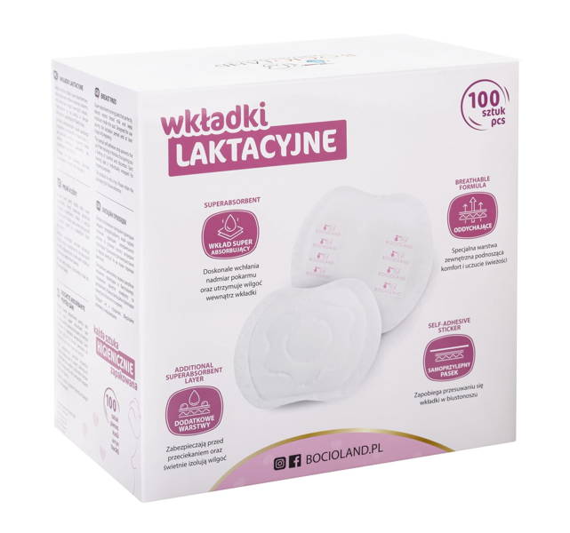 Bocioland Wkładki Laktacyjne 100szt. Big Pack BOC0156