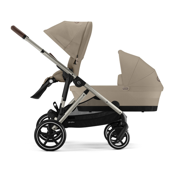 Cybex Gazelle S Almond Beige/Taupe Коляска для двойняшек