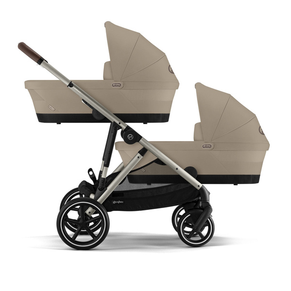 Cybex Gazelle S Almond Beige/Taupe Коляска для двойняшек