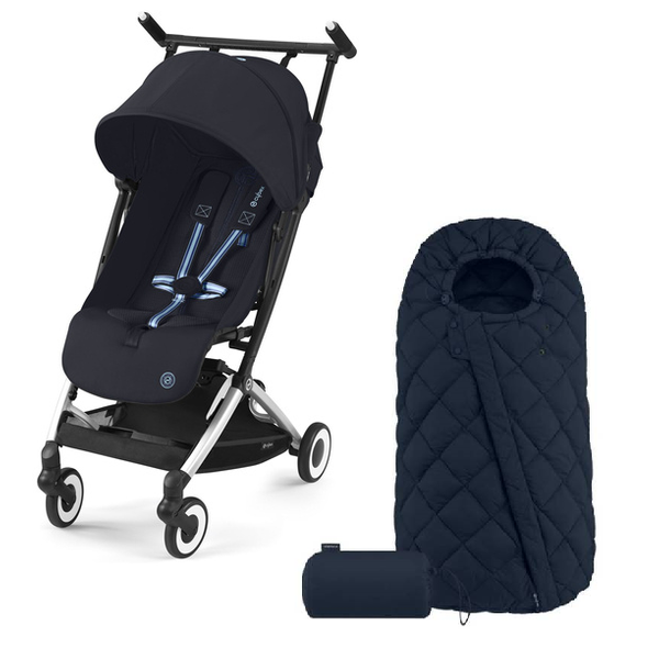 Cybex Libelle 2.0 Dark Blue Прогулочная коляска + Спальный мешок Cybex Snogga 2