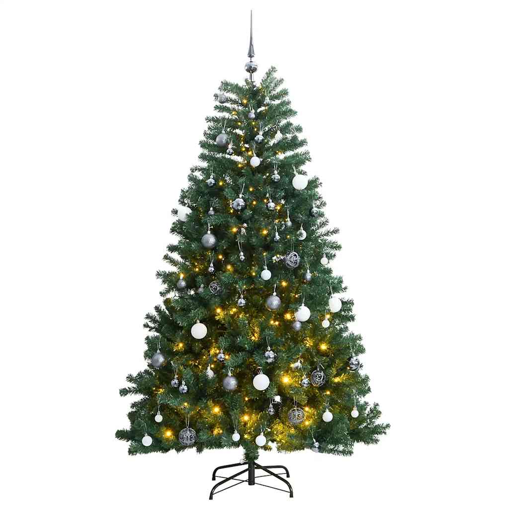 Mākslīgā Ziemassvētku Egle, Bumbiņu Komplekts, 210 Cm, 300 Led Vidaxl