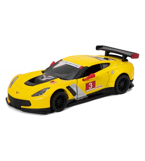 Металлическая авто моделька 2016 Corvette C7.R Race Car 1:36 в коробке KT5397W