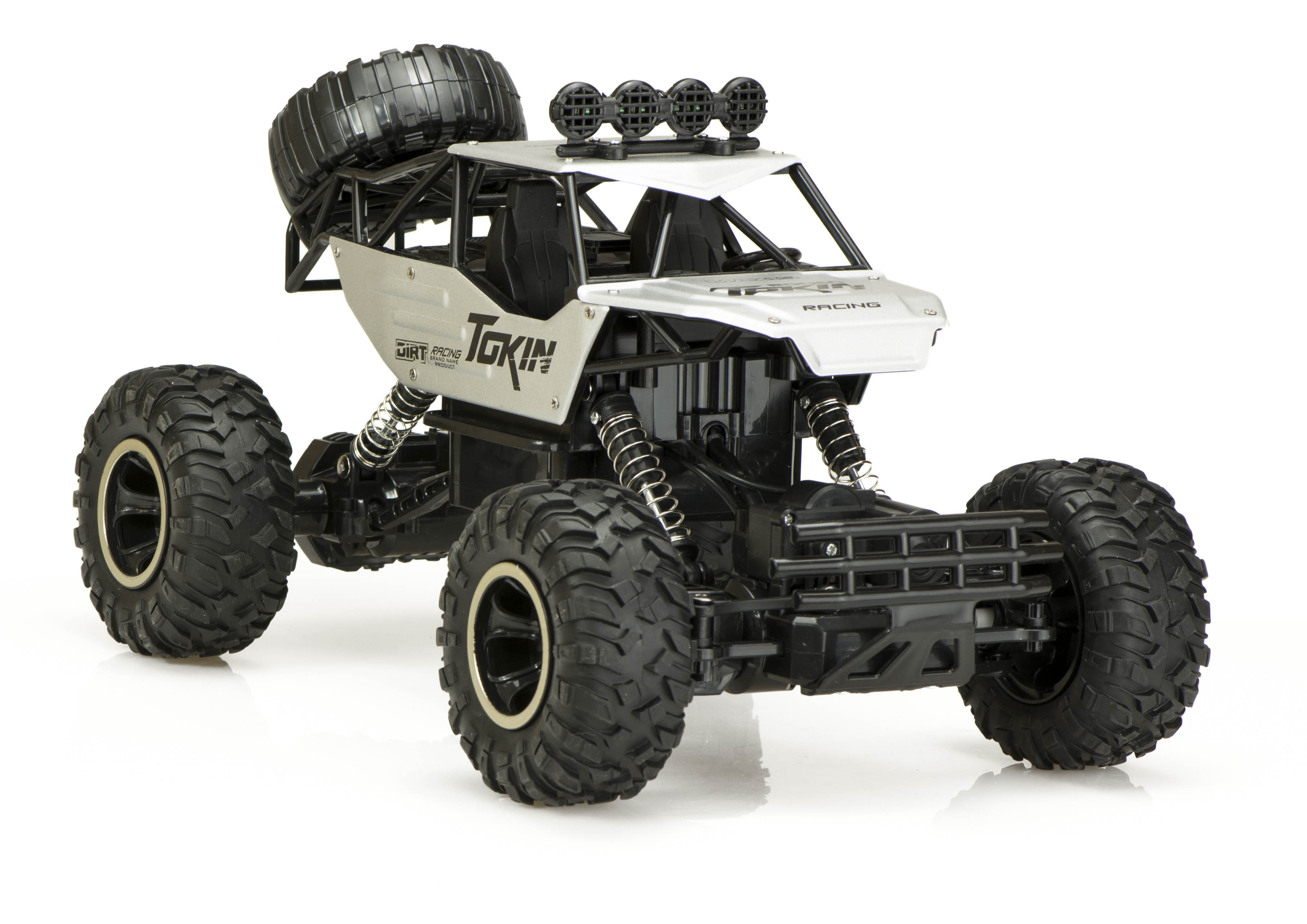 RC auto Rock Crawler 1:12 4WD METAL sudraba krāsā