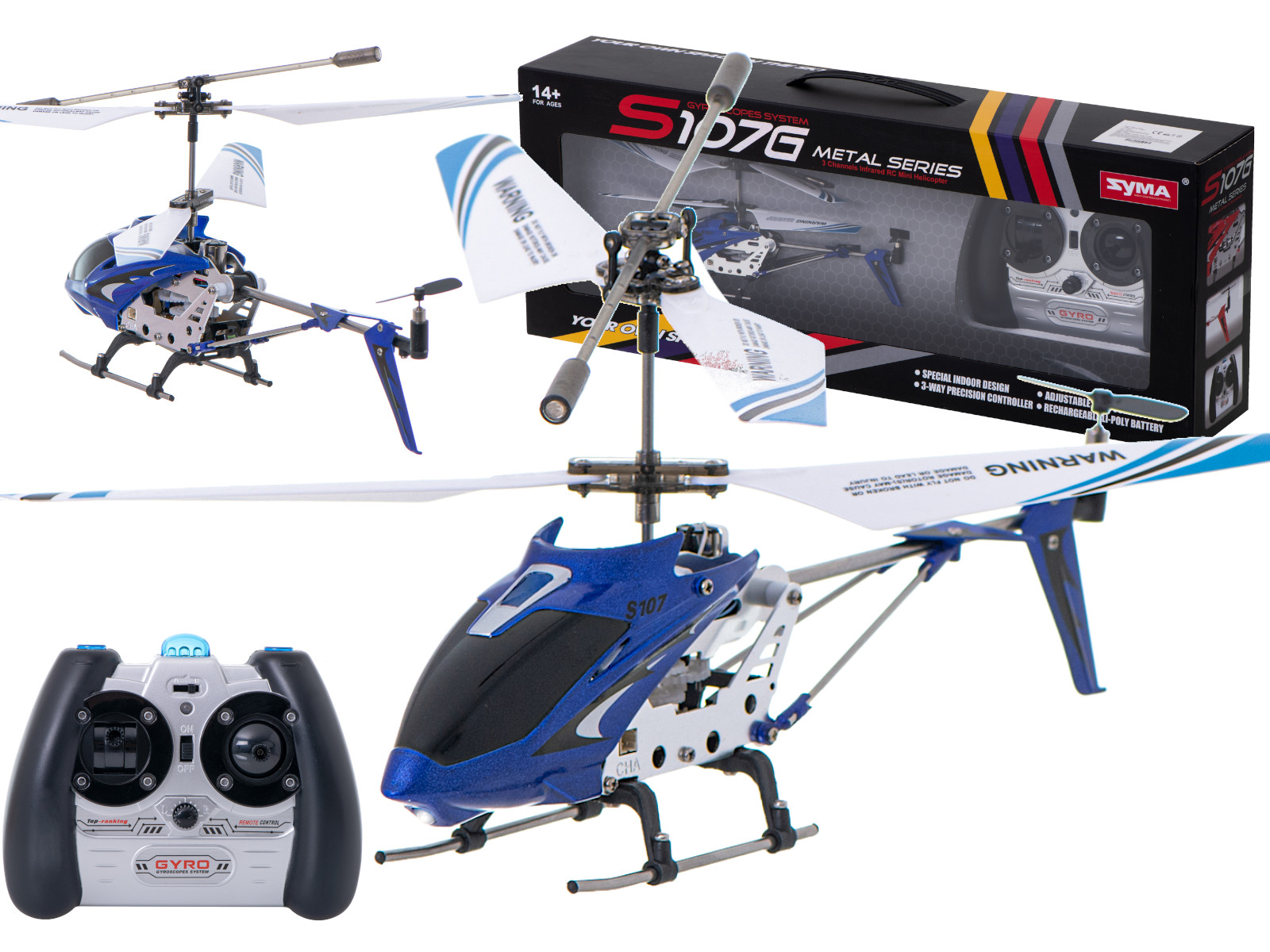 SYMA S107G RC helikopters zils