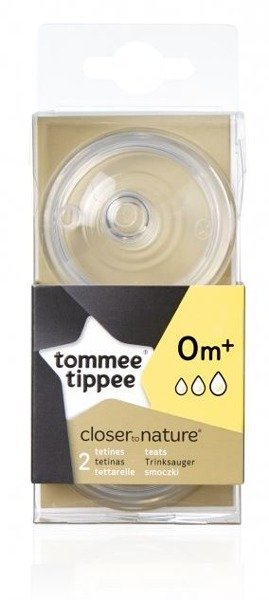 Tommee Tippee Smoczek Silikonowy Do Butelki 2szt. 0+ Wieloprzepływowy