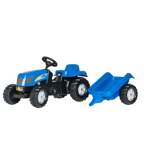 Детский Трактор с педалями и прицепом Rolly Toys RollyKid NH T7040 013074 (2.5-5 лет)