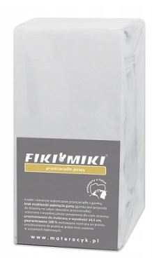 Fiki Miki Prześcieradło Jersey 140/70cm Białe