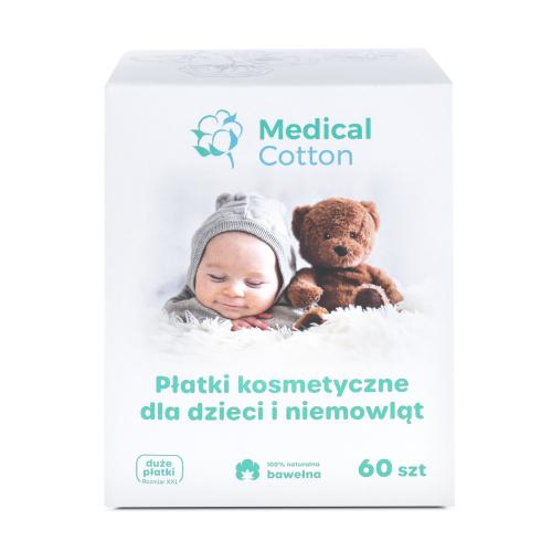 Medical i Cotton Płatki kosmetyczne dla Dzieci i Niemowląt 60szt.