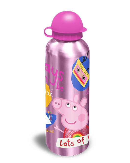 ALU. BOTTLE 3 DESIGNS ASST. 500 ML PEPPA